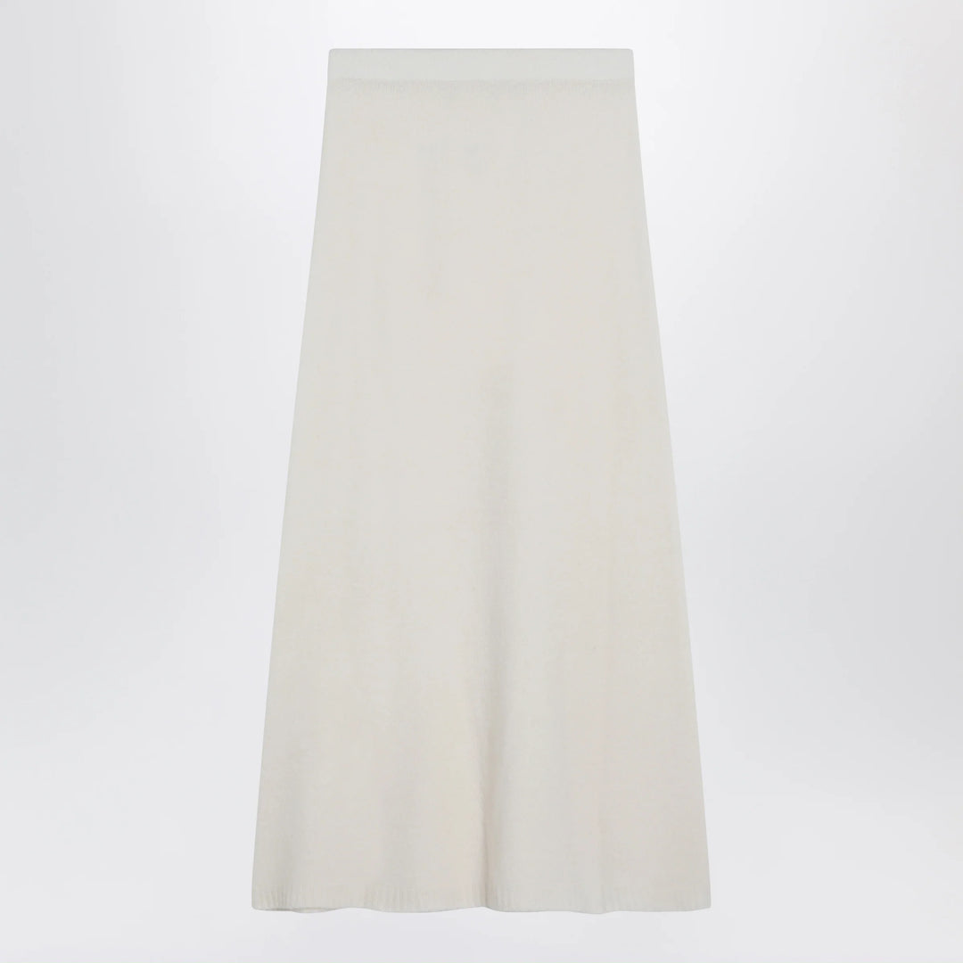 Max Mara - Ivory skirt in stretch cashmere knit