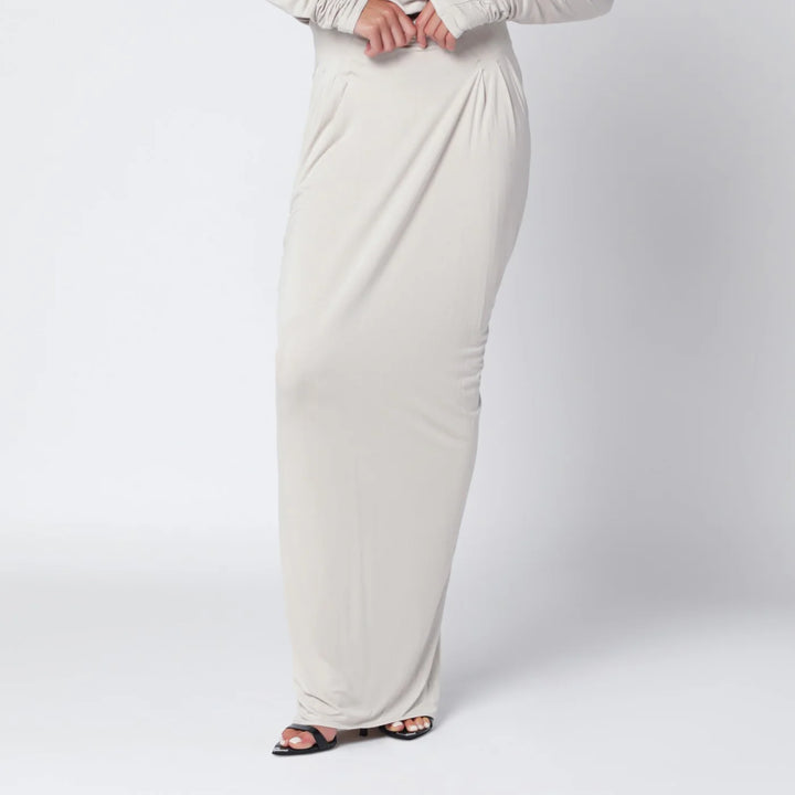 Entire Studios - Ivory draped long skirt