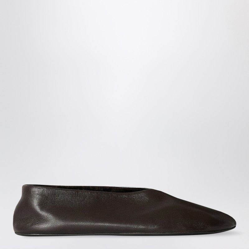 Shoes The Row - Stella slippers brown in leather and shearling - 41 IT Brand