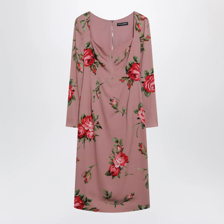 Dolce&amp;Gabbana - Bouquet rose print sheath dress