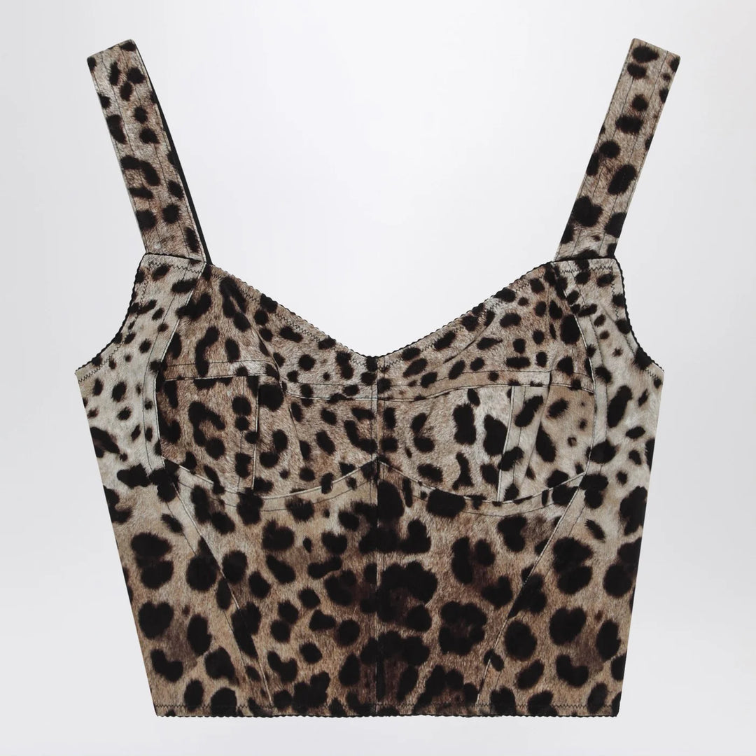 Dolce&amp;Gabbana - Leopard-print bustier