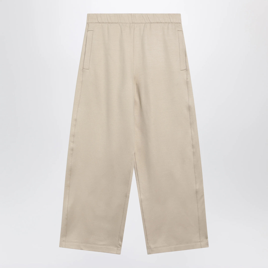 Max Mara - Beige silk blend trousers