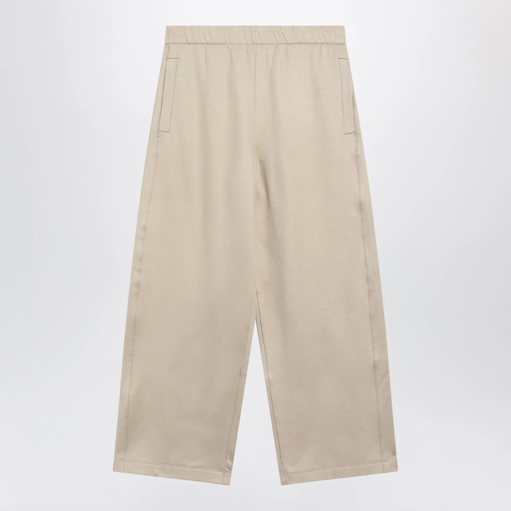 Max Mara - Beige silk blend trousers