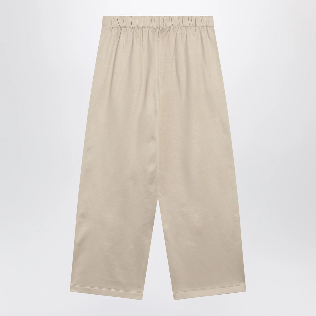 Max Mara - Beige silk blend trousers