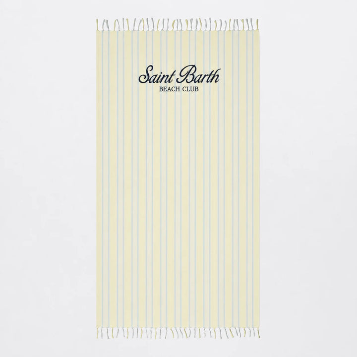 MC2 Saint Barth - Striped Foutas Light Beach Towel with Logo