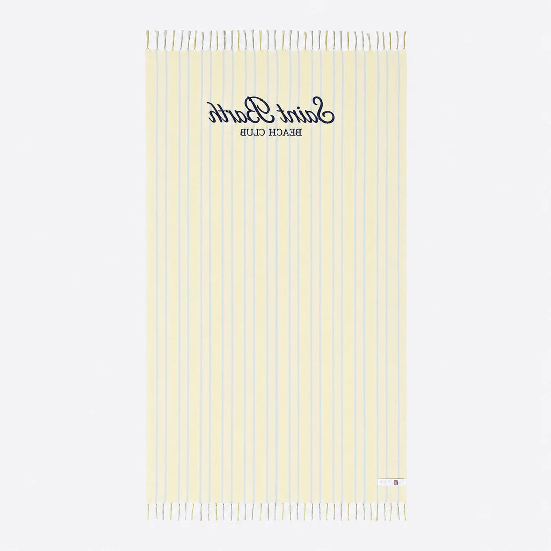 MC2 Saint Barth - Striped Foutas Light Beach Towel with Logo
