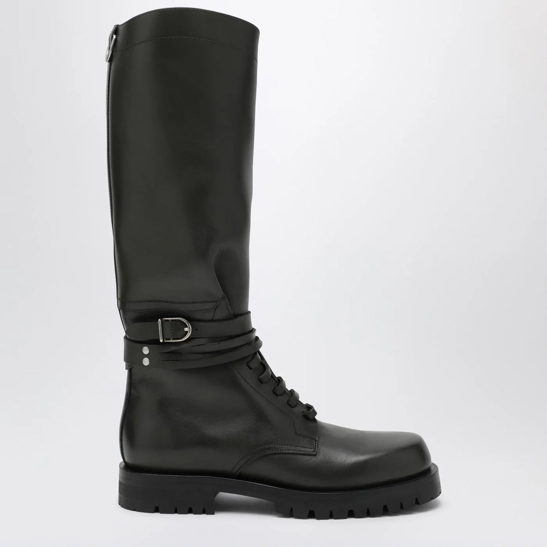 Durazzi Milano - Dark green high combat boots