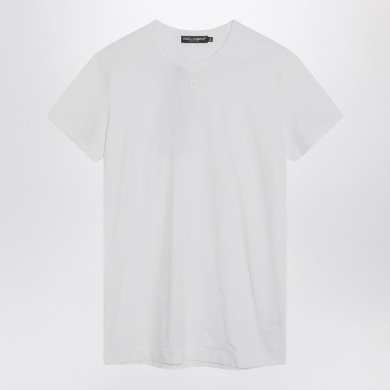 Shirts & Tops Dolce&Gabbana - White t-shirt with logo embroidery - 48 IT Brand