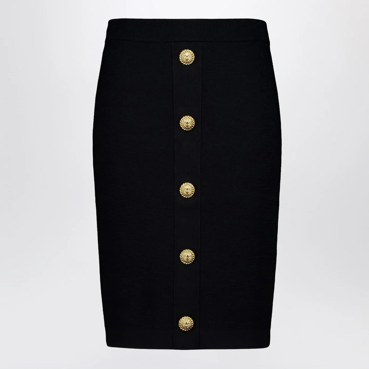 Balmain - Black tweed pencil skirt