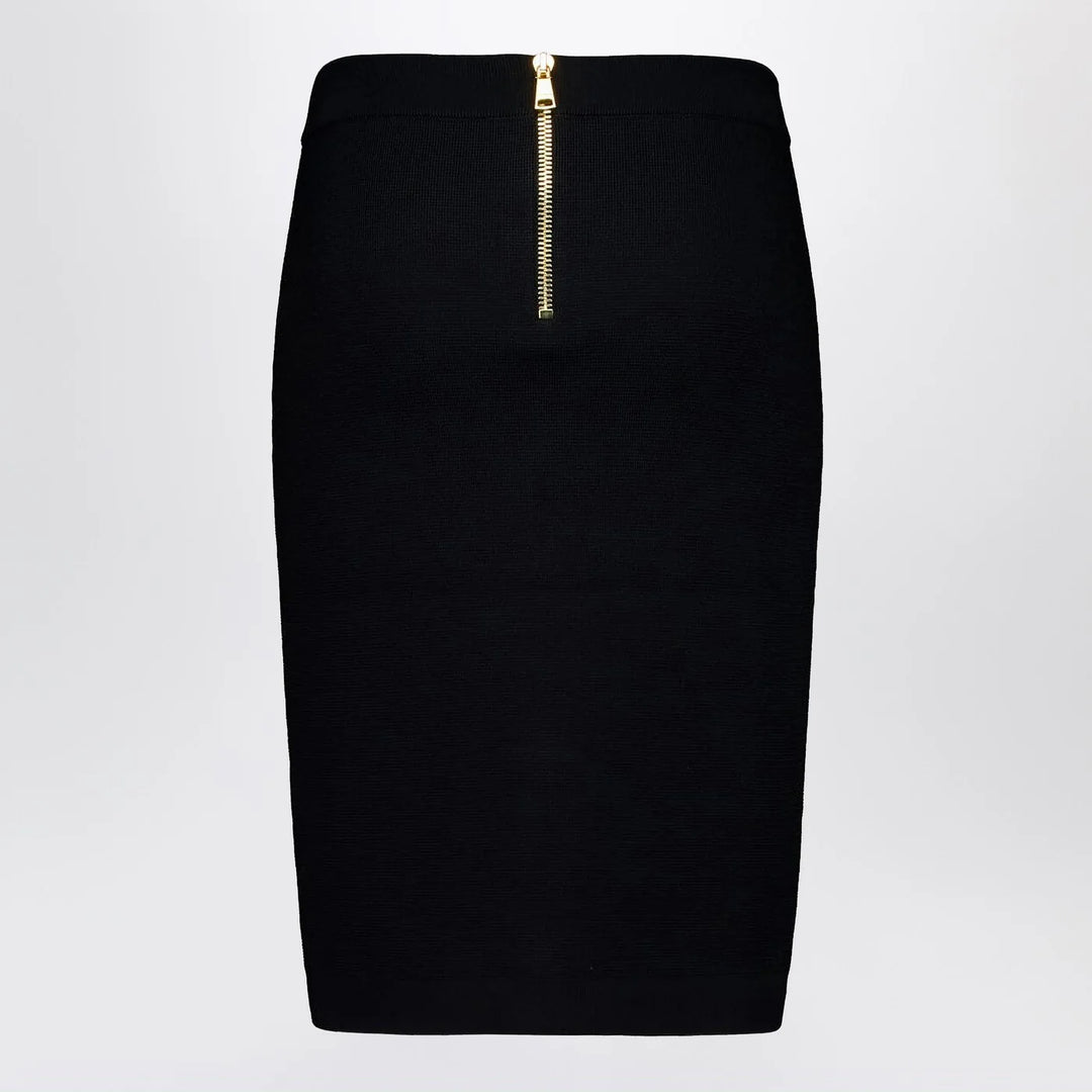 Balmain - Black tweed pencil skirt