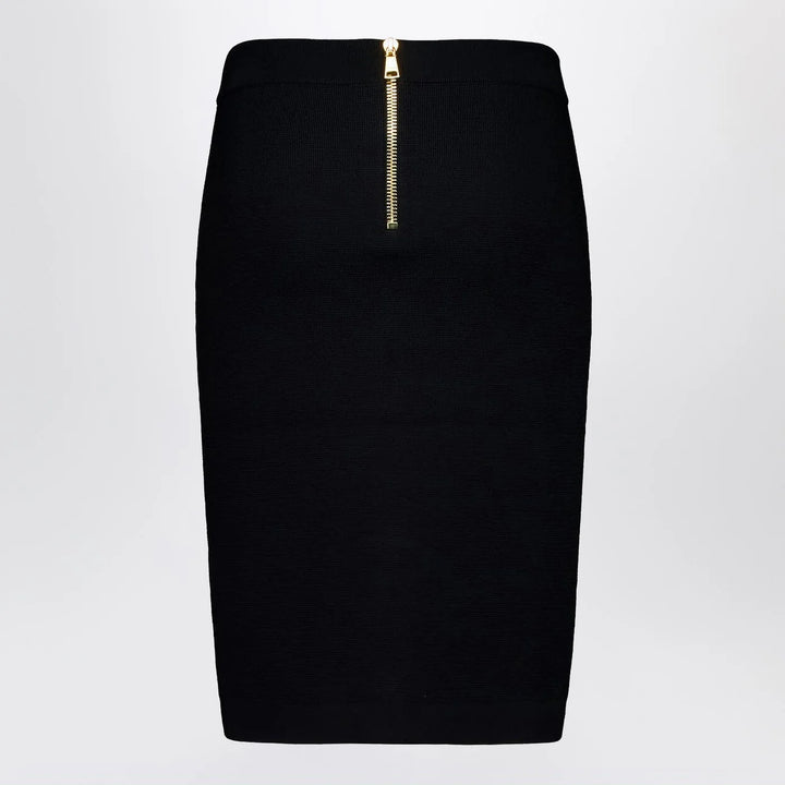 Balmain - Black tweed pencil skirt