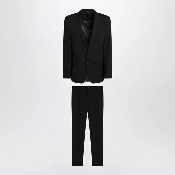 Dolce&amp;Gabbana - Black single-breasted virgin wool suit
