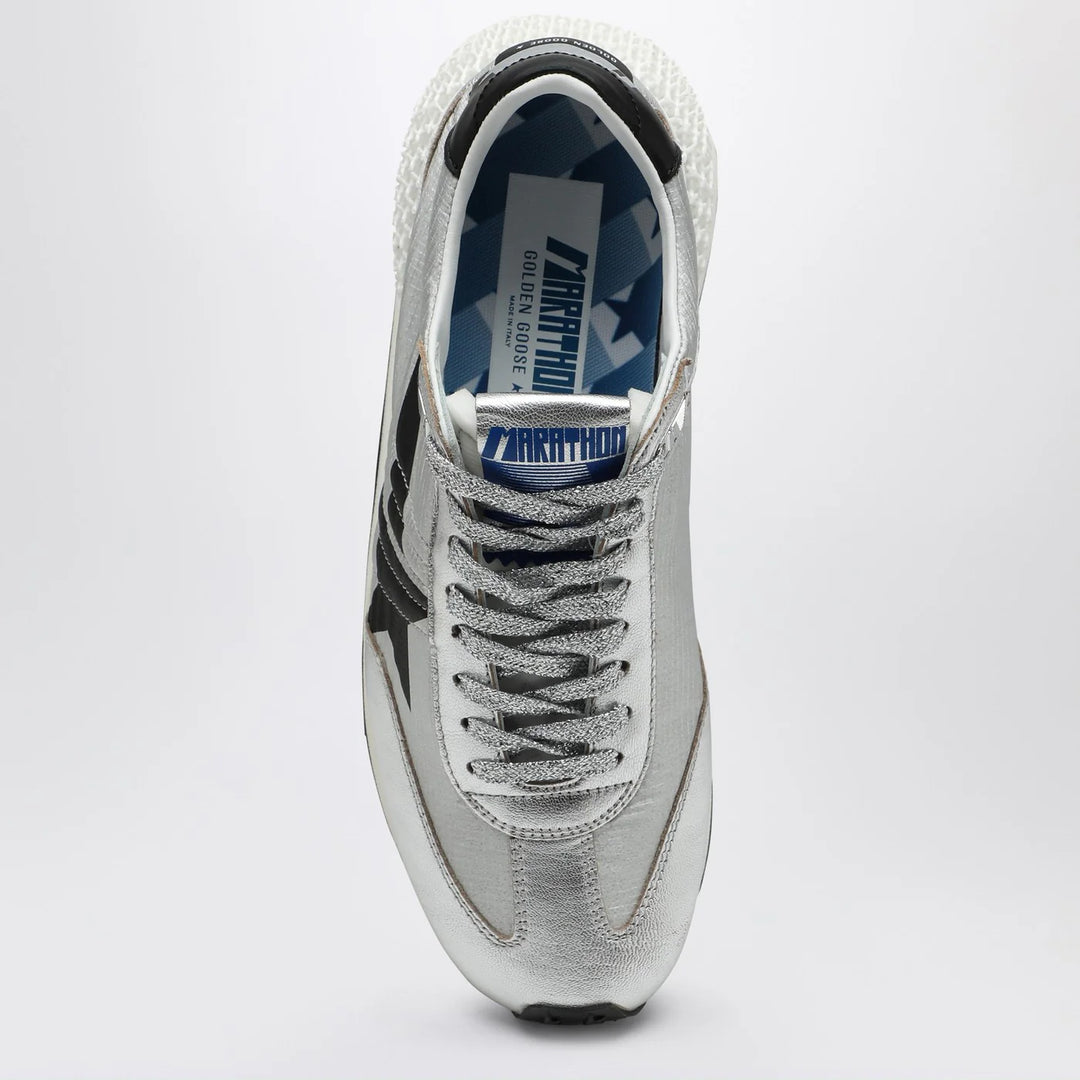 Golden Goose - Sneakers Marathon in nylon ripstop silver
