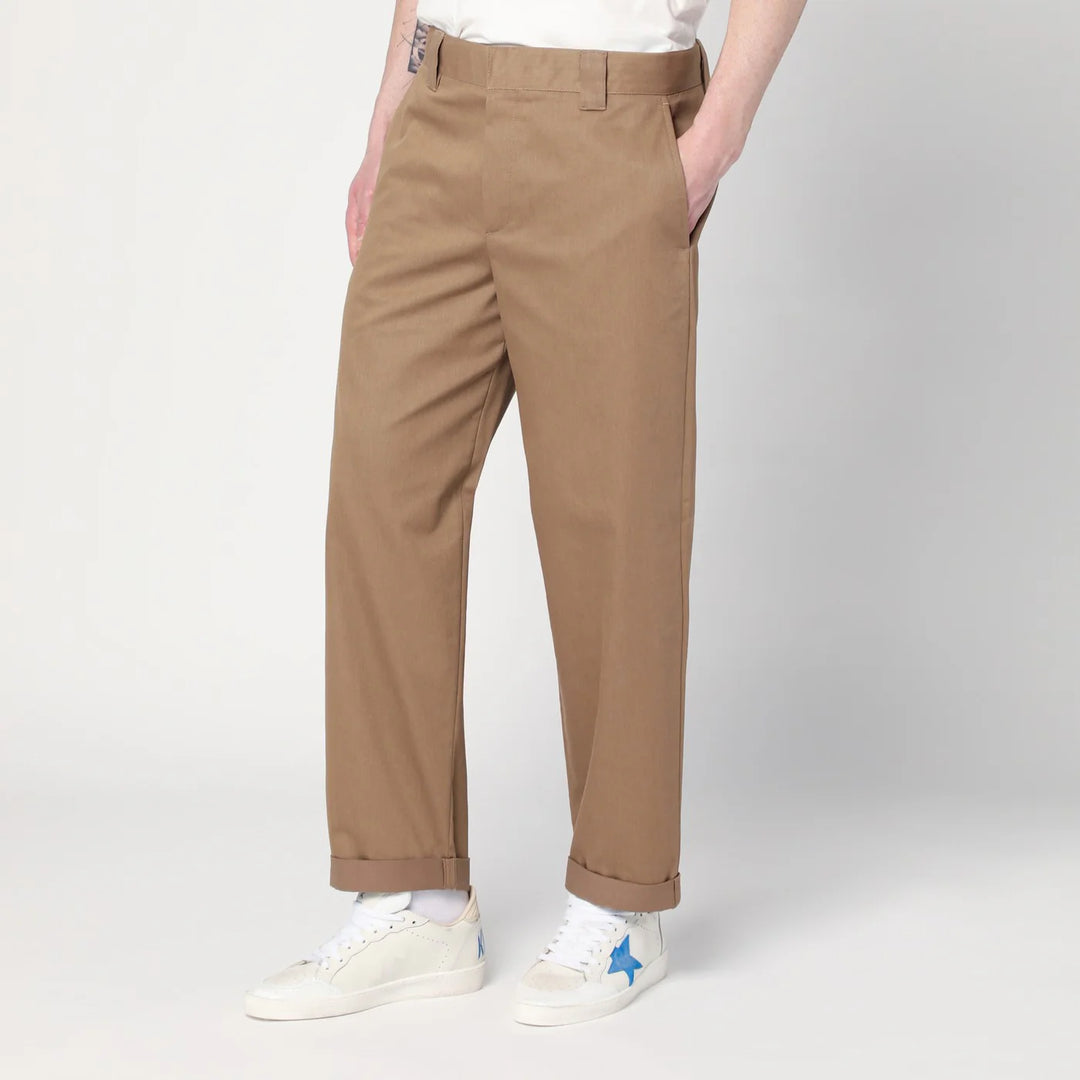 Golden Goose - Beige cotton-blend trousers