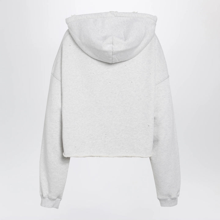 Golden Goose - Star sweatshirt with crystal embroidery in grey cotton