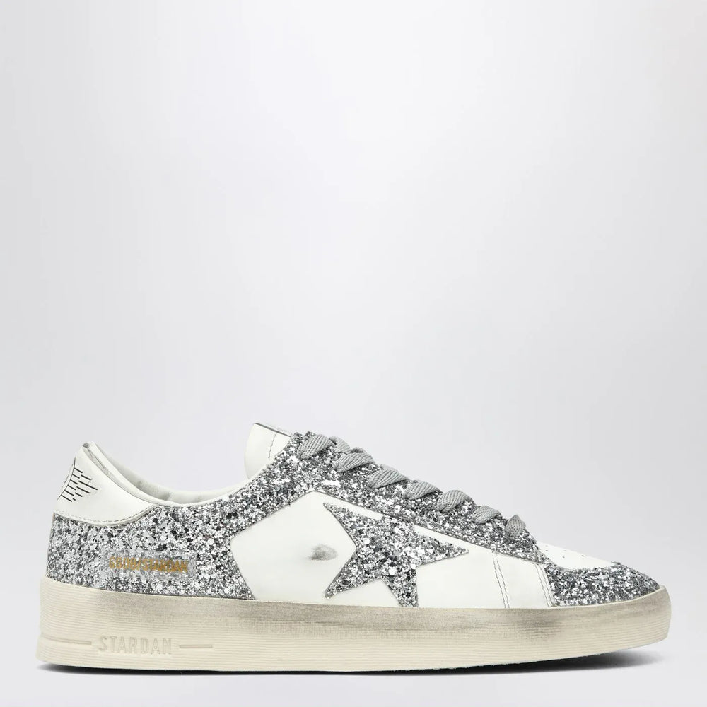 Golden Goose - Stardan white/glitter silver Sneakers Brand Shoes 40 IT