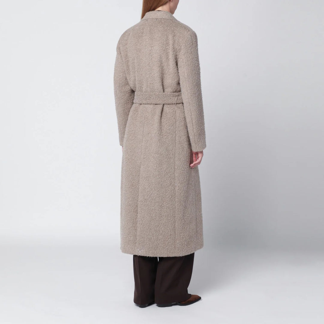 Golden Goose - Greige wool-blend belted coat