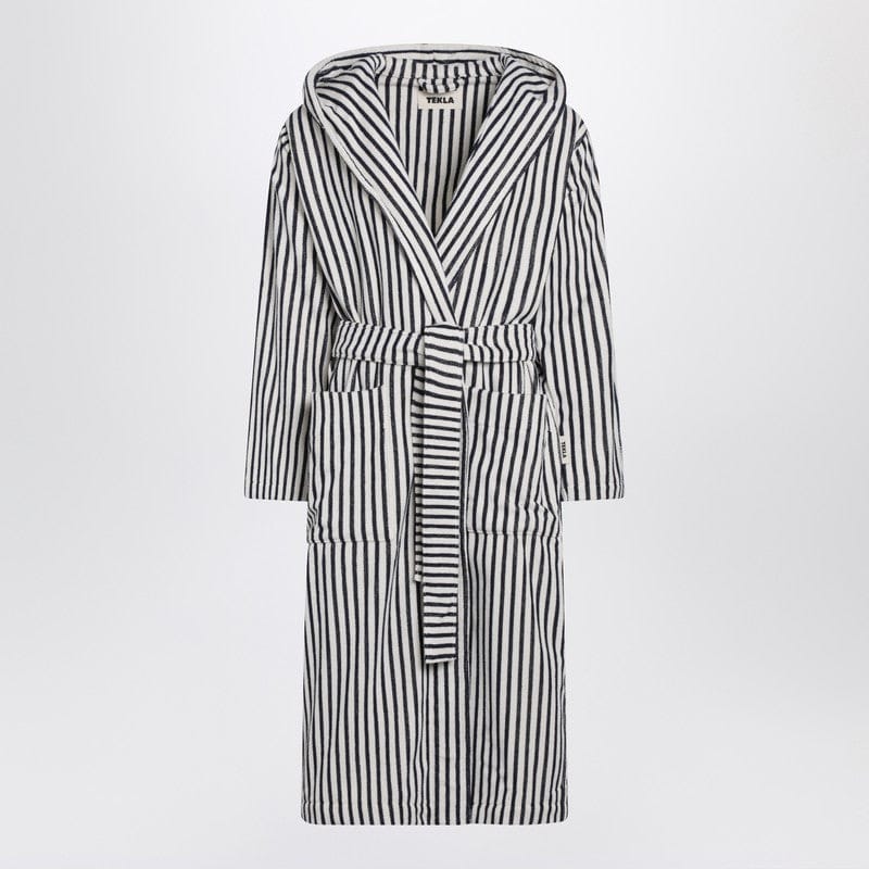 Underwear Tekla - White and black striped bathrobe - M Brand