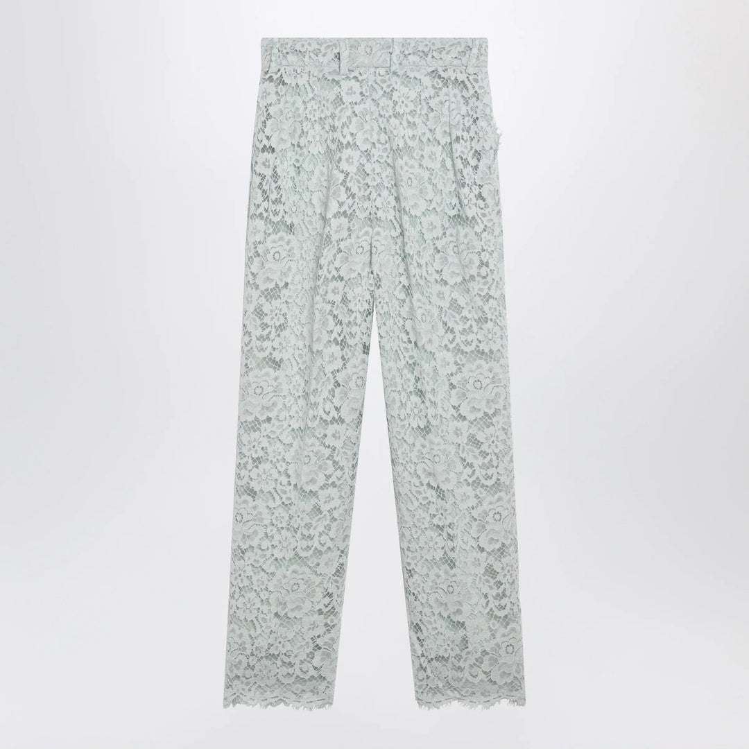 Dolce&amp;Gabbana - Ice blue lace trousers