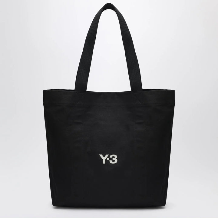 adidas Y-3 - Black canvas bag with logo print