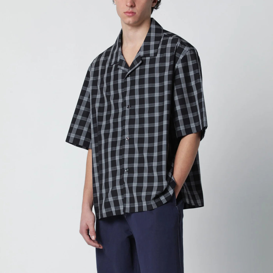 STUDIO NICHOLSON - Kline shirt black check pattern