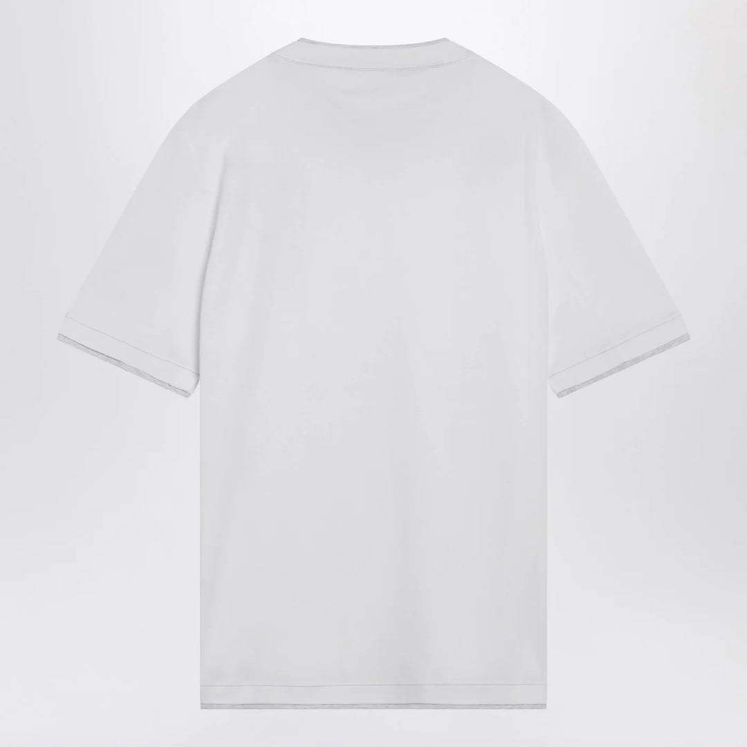 Brunello Cucinelli - White T-shirt with faux layering effect