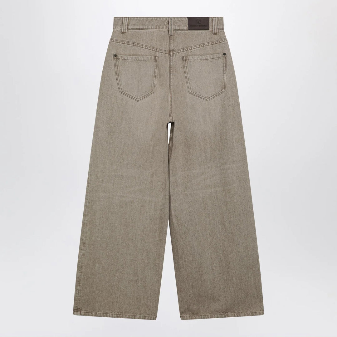 Brunello Cucinelli - Wide-leg desert-colored jeans