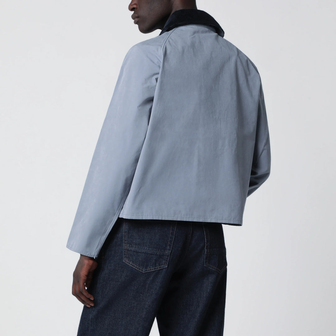 Barbour - Light blue washed Spey jacket in cotton blend