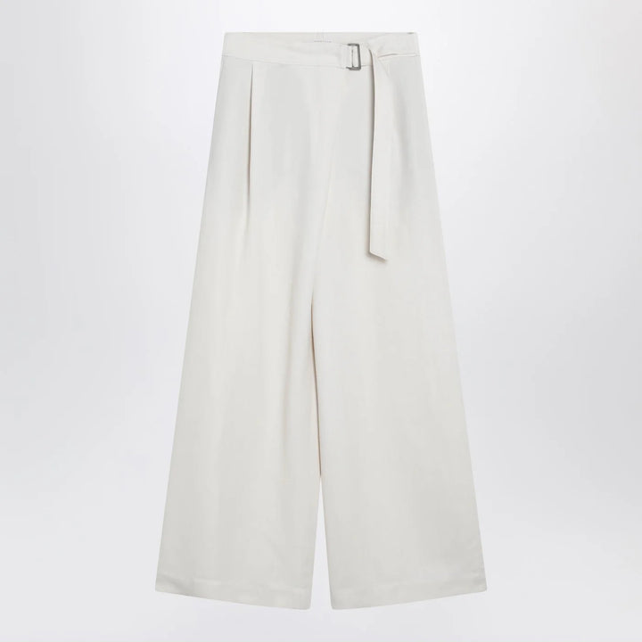 Brunello Cucinelli - Ecru sartorial wrap trousers