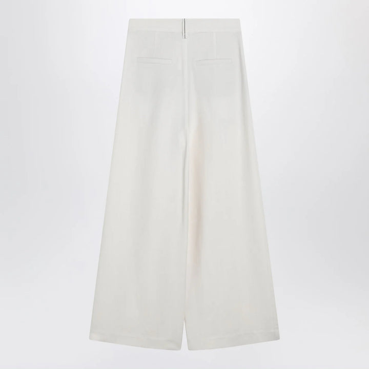 Brunello Cucinelli - Ecru sartorial wrap trousers