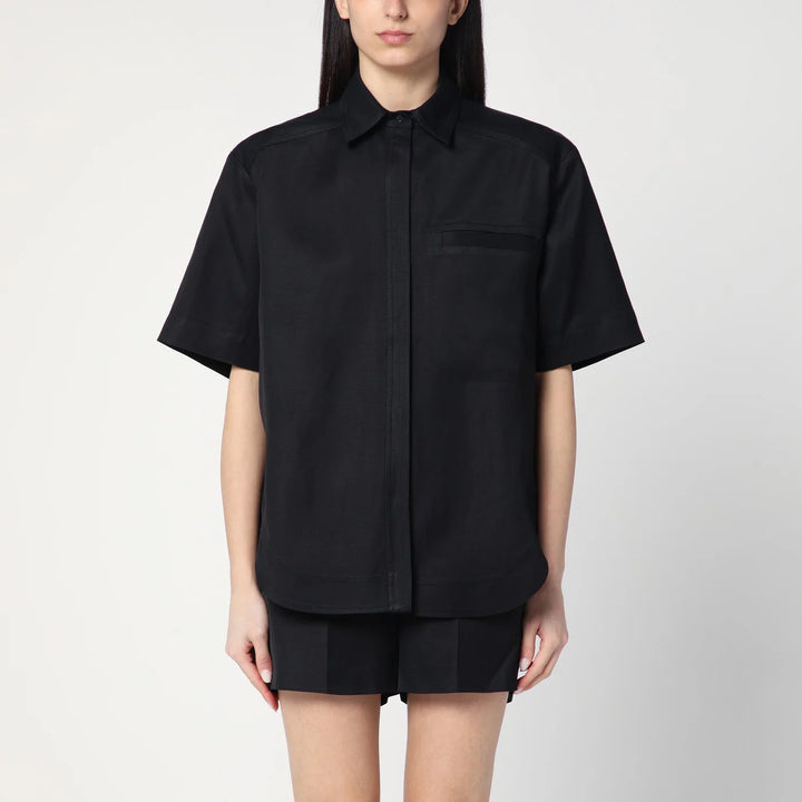 LouLou De Saison - Black shirt in viscose and linen