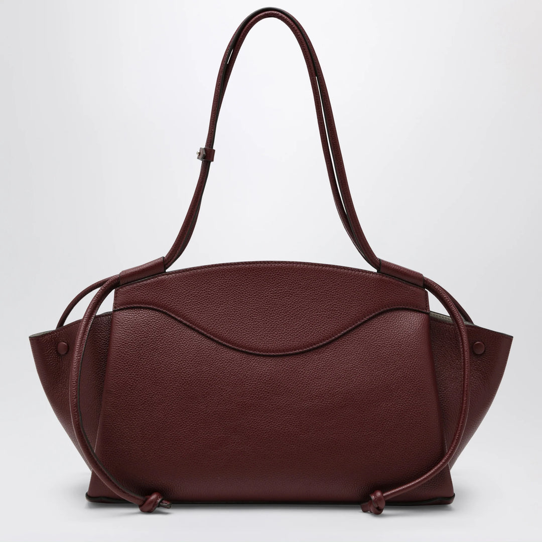NOESI - Molly plum-colored bag in grained leather