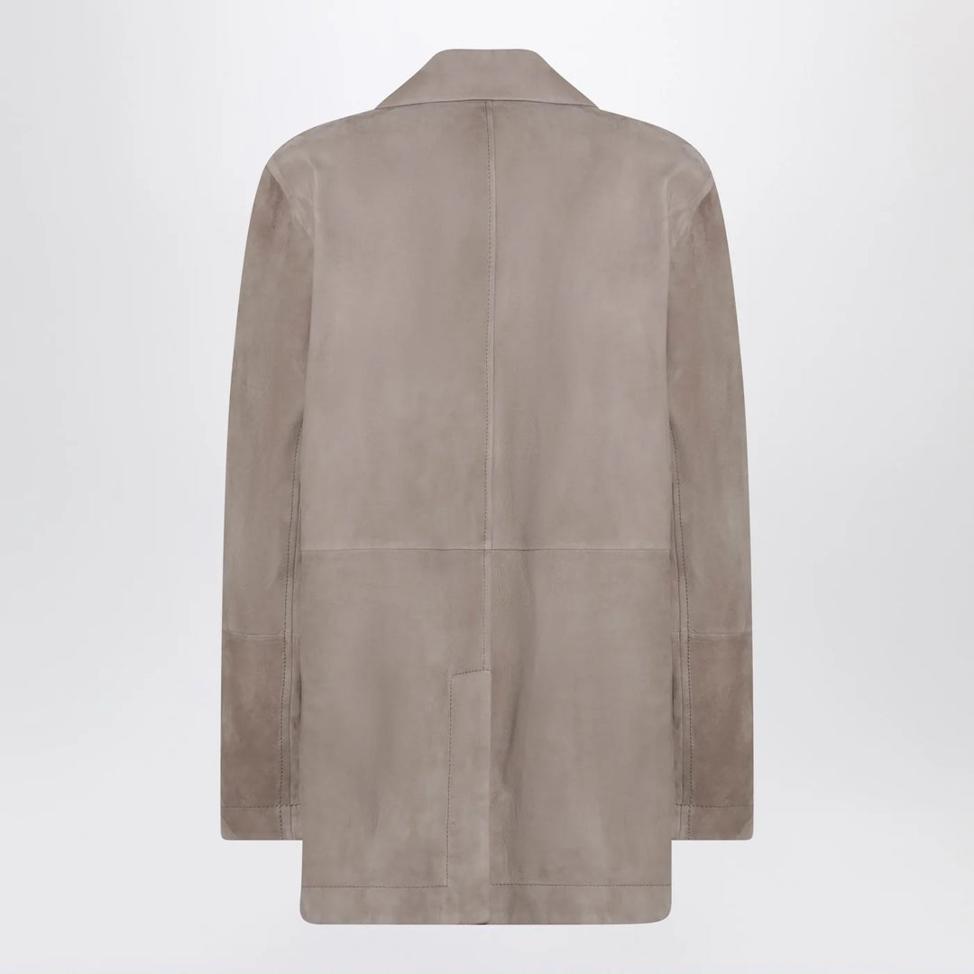 Brunello Cucinelli - Light brown suede single-breasted blazer