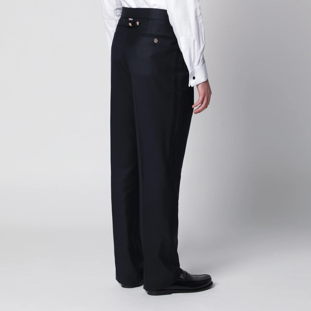 Thom Browne - Navy blue wool trousers