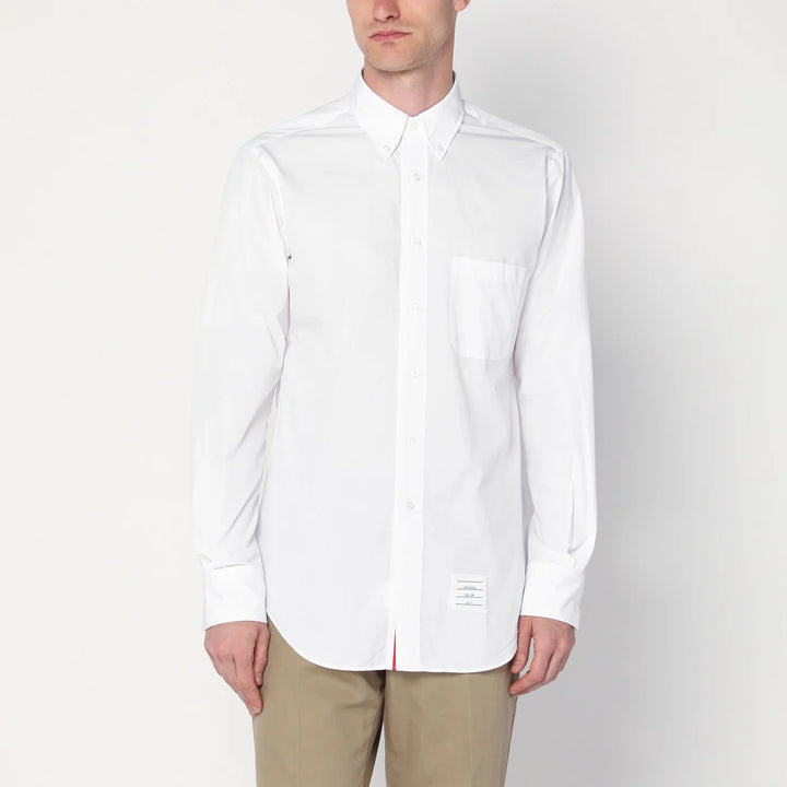 Thom Browne - White button-down cotton shirt