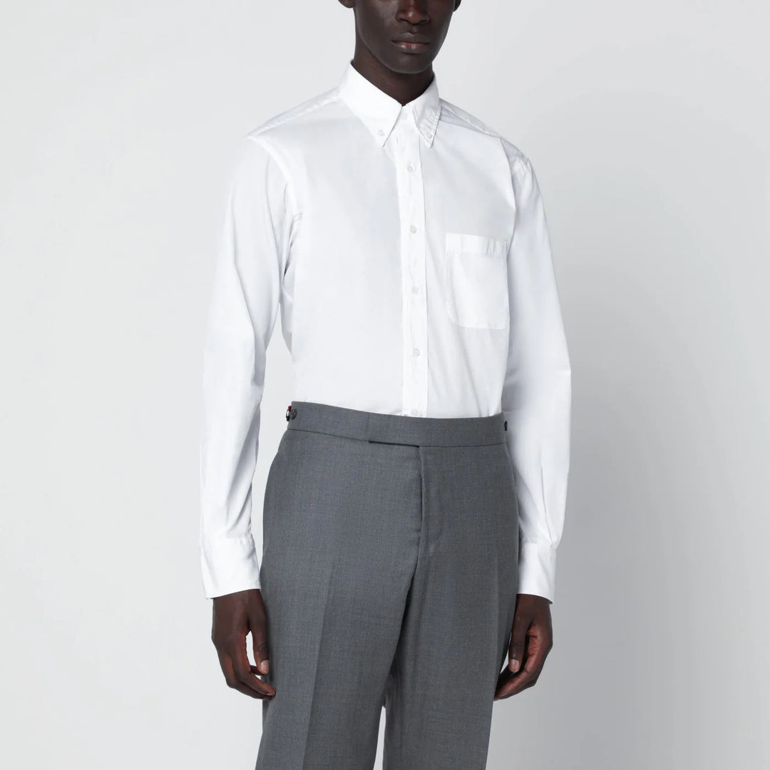 Thom Browne - White button-down cotton shirt