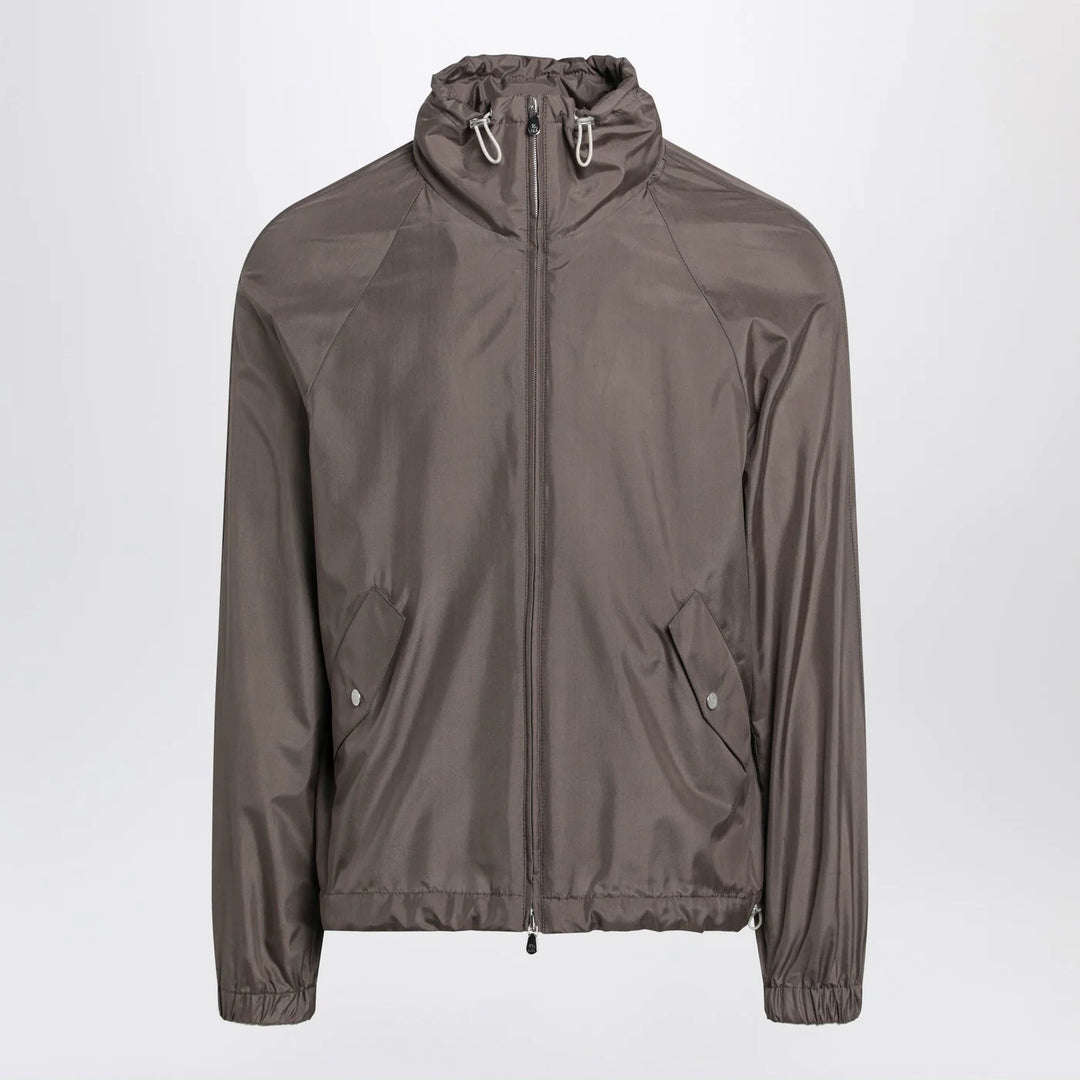Brunello Cucinelli - Taupe silk-blend jacket