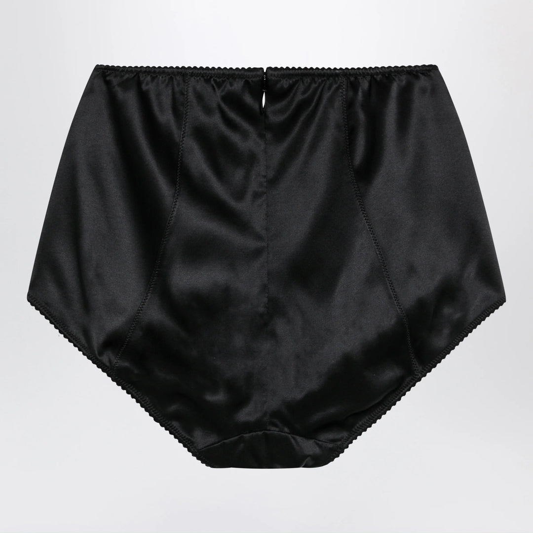 Dolce&amp;Gabbana - Black satin culottes