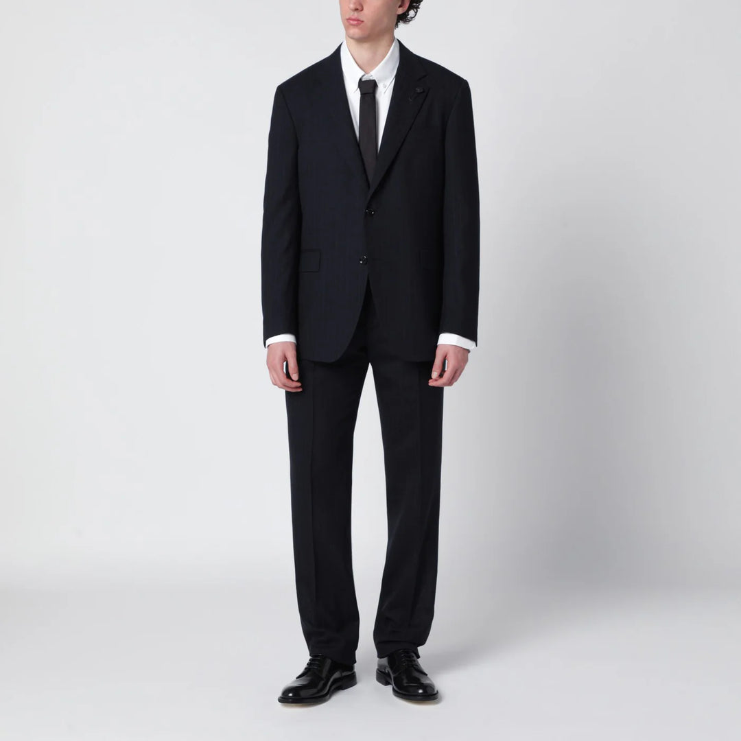 Lardini - Blue pinstripe wool single-breasted suit