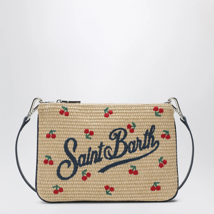 MC2 Saint Barth - Raffia Pouch with Cherry Embroidery