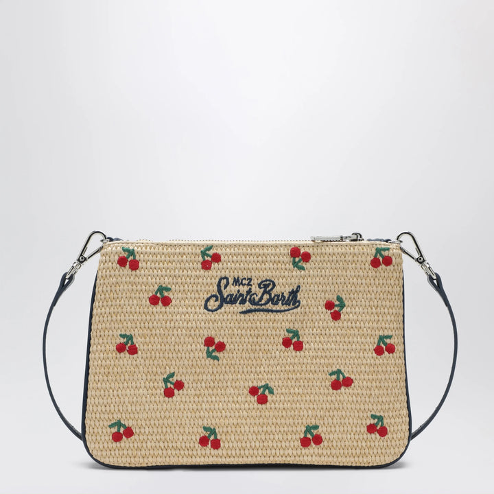 MC2 Saint Barth - Raffia Pouch with Cherry Embroidery