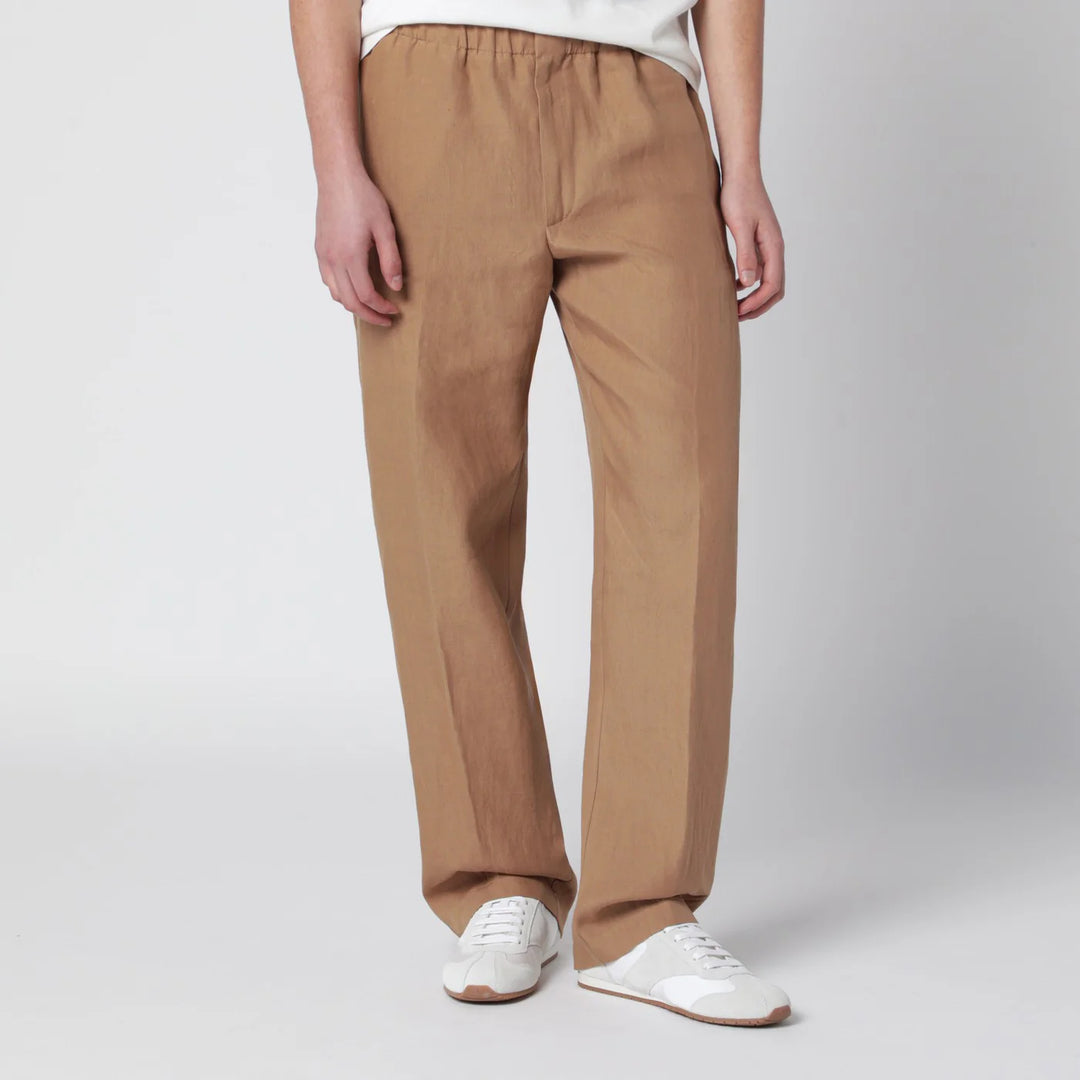 Lardini - Camel linen trousers