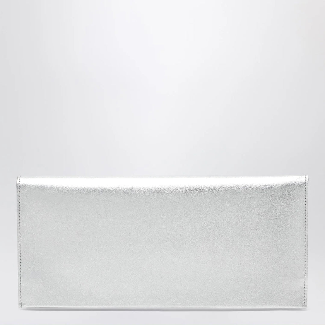 ROGER VIVIER - Mini Pilgrim silver leather pochette