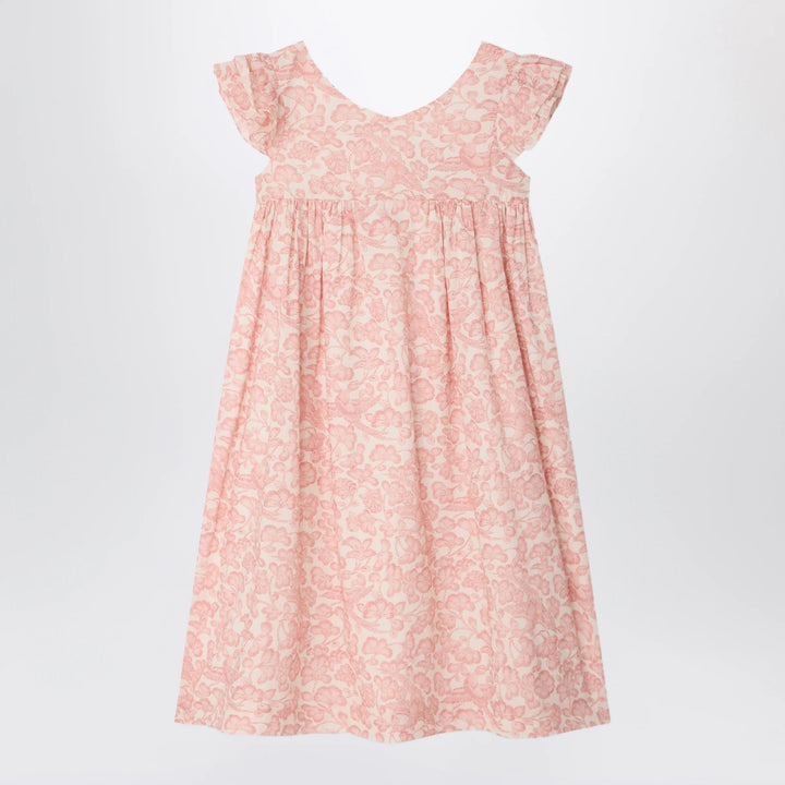 Bonpoint - Galantine pink voile dress with floral print
