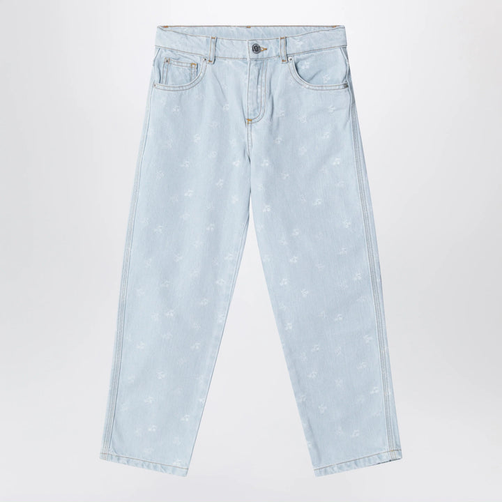 Bonpoint - Eloha denim jeans with jacquard cherries