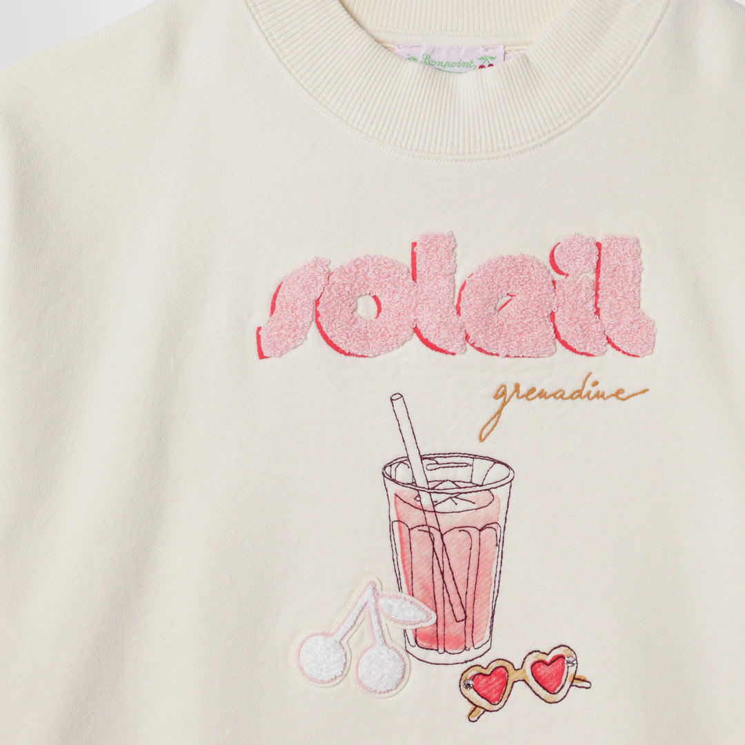 Bonpoint - Écru cotton sweatshirt