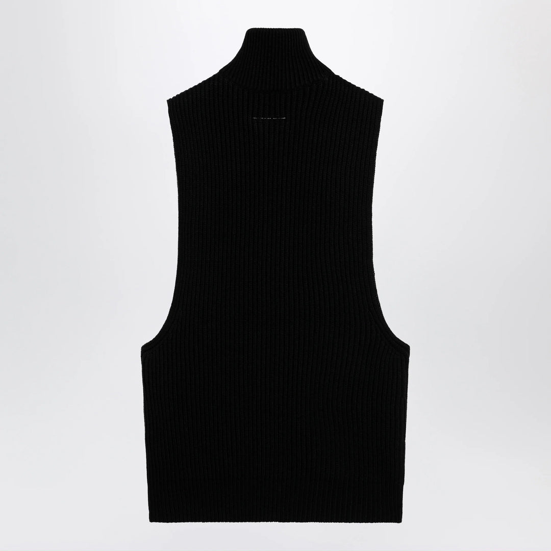 MM6 Maison Margiela - Black wool zip vest