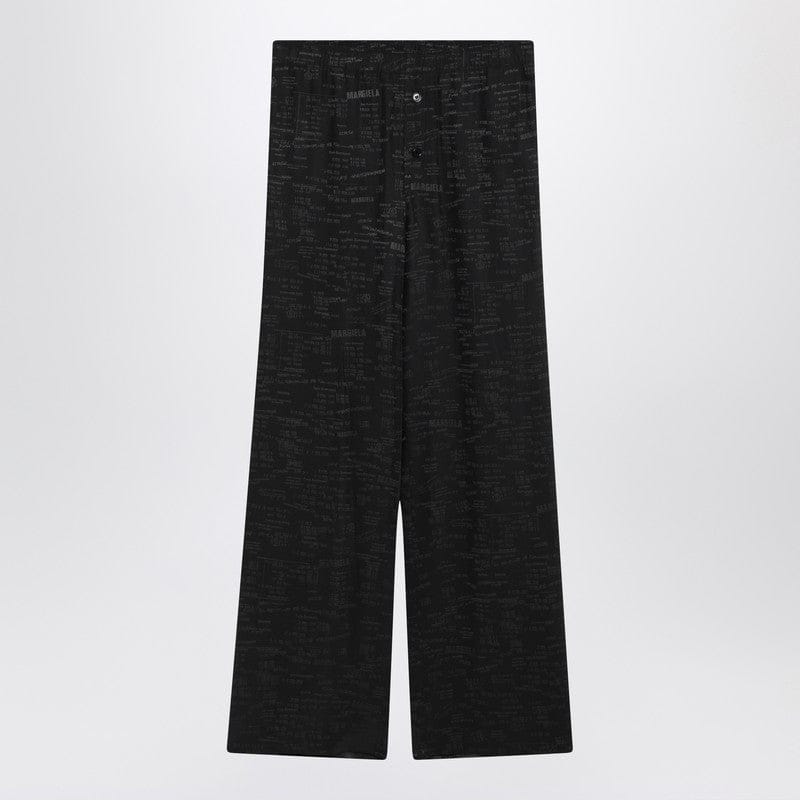 Pants MM6 Maison Margiela - Wide grey trousers with graphic print - 40 IT Brand