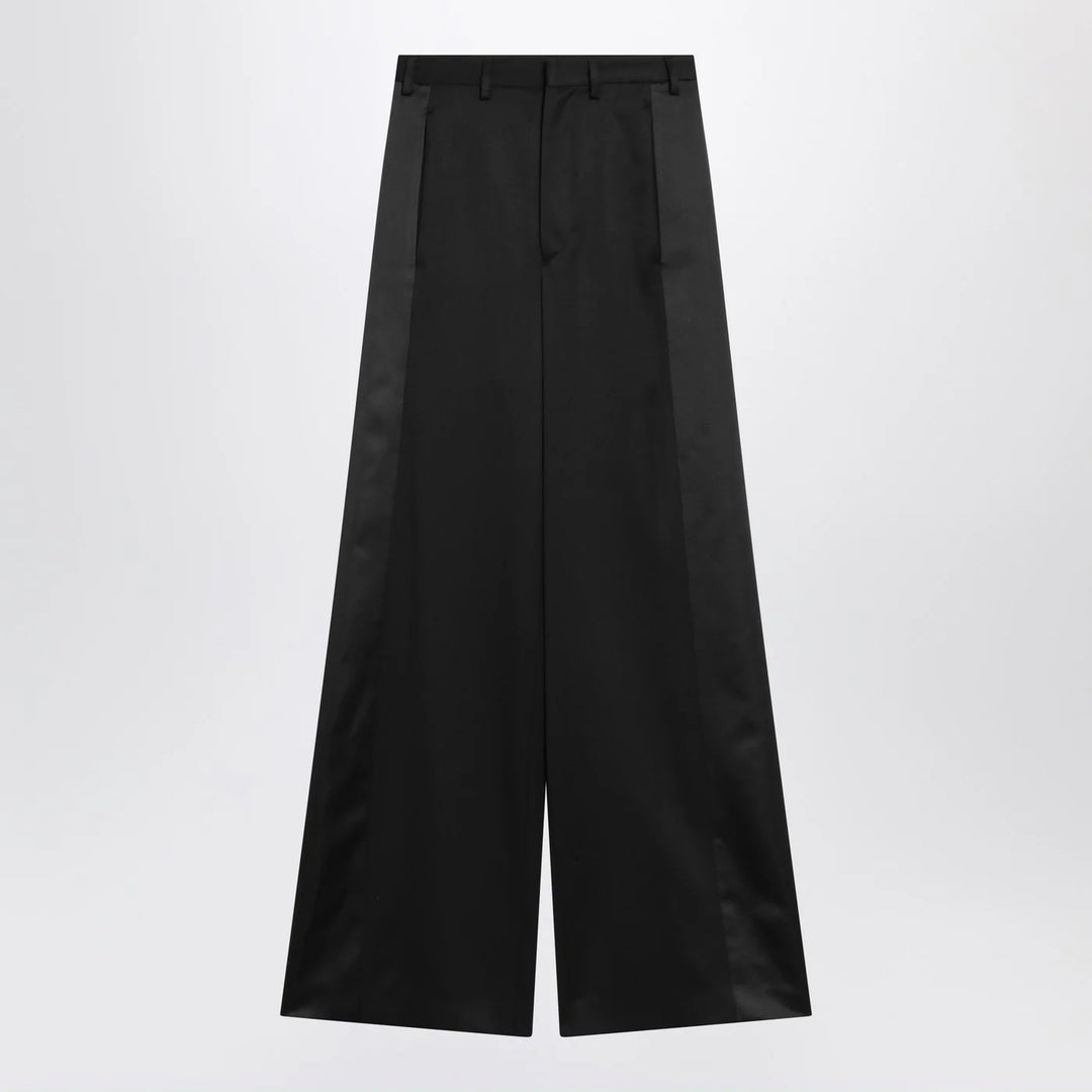MM6 Maison Margiela - Black satin palazzo pants