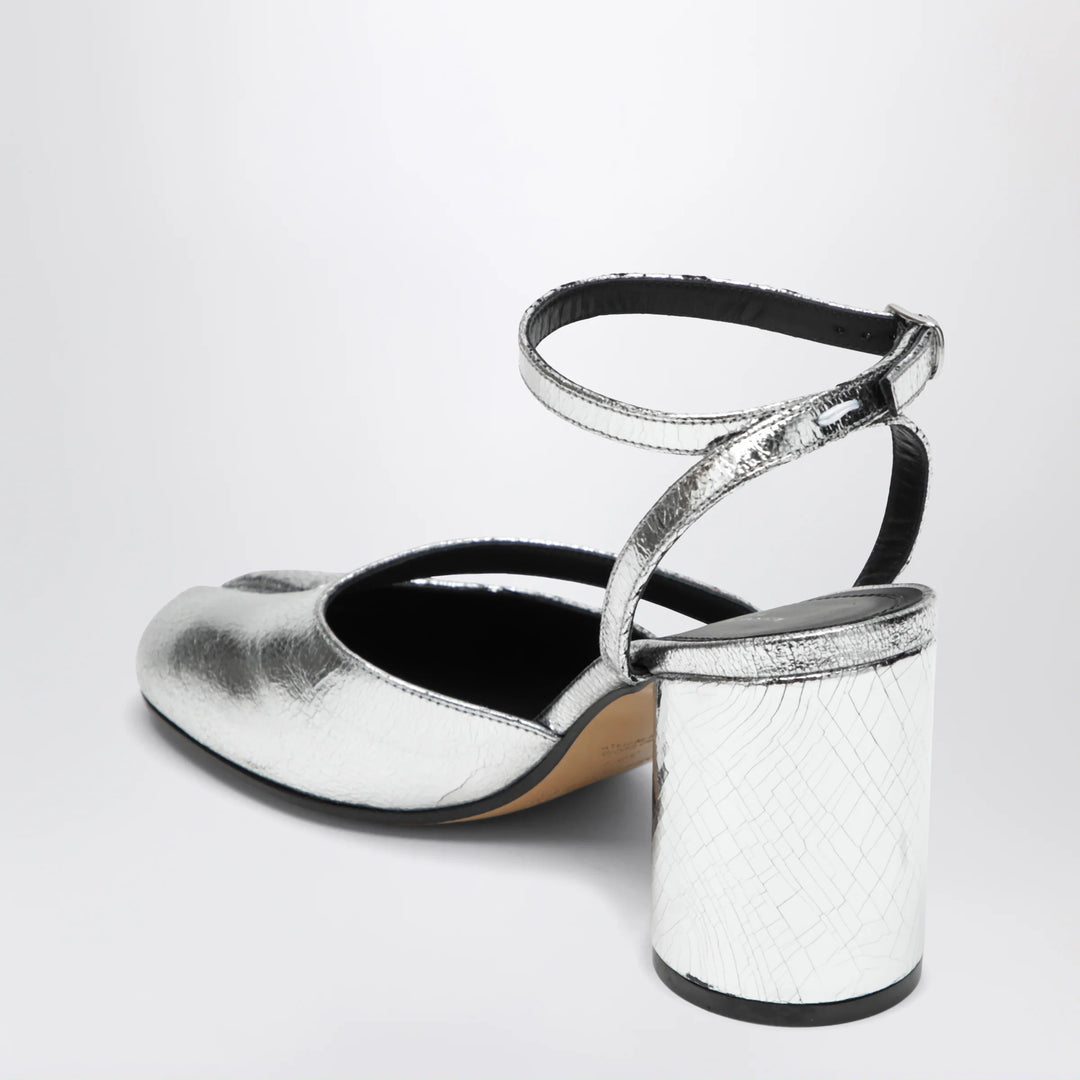 Maison Margiela - Silver Tabi Sandals In Broken Mirror Finish